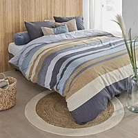 Dekbedovertrek Beddinghouse Travis Blauw Grijs Katoen 240 X 200 / 220 Cm Lits Jumeaux