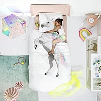 Dekbedovertrek SNURK Unicorn Percal 120 X 150 Cm Kinder