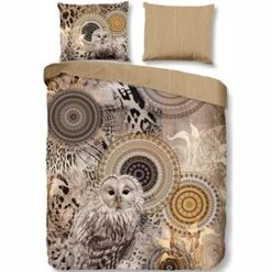 Dekbedovertrek HIP Siku Taupe Flanel 240 X 200 / 220 Cm Lits Jumeaux