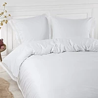 Dekbedovertrek Papillon Camilia White Percal-140 X 200 / 220 Cm | 1-Persoons