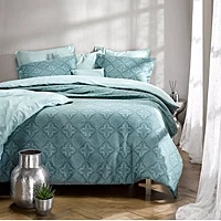 Dekbedovertrek De Witte Lietaer Rosemary Goblin Blue Satijn 200 X / 220 Cm 2 Persoons