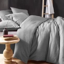 Dekbedovertrek De Witte Lietaer Tarbot Natural Grey Flanel 260 X 200 / 220 Cm Extra Breed