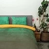 Dekbedovertrek Kayori Chai Groen Satijn 240 X 200 / 220 Cm Lits Jumeaux