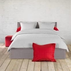 Dekbedovertrek De Witte Lietaer Zygo Silver Grey Satijn 240 X 200 / 220 Cm Lits Jumeaux