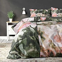 Dreamhouse Dekbedovertrek Met Slopen Flower Fashion Art Groen (2 Persoons 200x200/220)