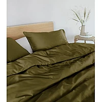 Dekbedovertrek Beddinghouse Conscious Olijfgroen Satijn_Bamboe 200 X / 220 Cm 2 Persoons