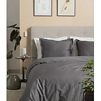 Cinderella Uni Dekbedovertrek 100% Katoen Satijn Lits Jumeaux A92499 Satijn Grijs