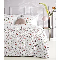 Dekbedovertrek Cinderella Deedre White Percal 240 X 200 / 220 Cm Lits Jumeaux