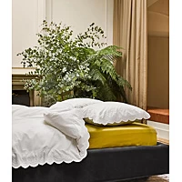 Dekbedovertrek Essenza April White Percal 240 X 200 / 220 Cm Lits Jumeaux