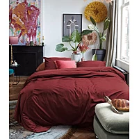Dekbedovertrek At Home By Beddinghouse Tender Donker Rood Katoen 140 X 200 / 220 Cm 1 Persoons
