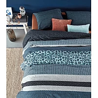 Dekbedovertrek Beddinghouse Gino Blauw Flanel 200 X / 220 Cm 2 Persoons