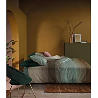 Dekbedovertrek Beddinghouse Duco Olijfgroen Satijn 200 X / 220 Cm 2 Persoons