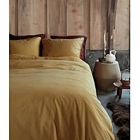 VTwonen Dekbedovertrek VT Wonen Natural Stone Fraying Geel Katoen 140 X 200 / 220 Cm 1 Persoons