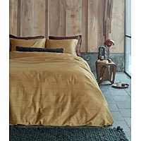 VTwonen Dekbedovertrek VT Wonen Blurred Lines Geel Satijn 240 X 200 / 220 Cm Lits Jumeaux