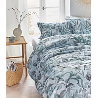 Dekbedovertrek Beddinghouse Sombra Blauw Grijs Satijn 260 X 200 / 220 Cm Extra Breed