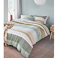 Dekbedovertrek Beddinghouse Sola Grijsgroen Katoen 240 X 200 / 220 Cm Lits Jumeaux