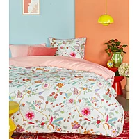 Dekbedovertrek Oilily Flower Beauty Roze Satijn 240 X 200 / 220 Cm Lits Jumeaux
