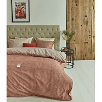 Dekbedovertrek Riviera Maison Coughton Court Steenrood Katoen 140 X 200 / 220 Cm 1 Persoons