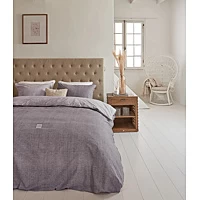 Dekbedovertrek Riviera Maison Coughton Court Lichtpaars Katoen 240 X 200 / 220 Cm Lits Jumeaux