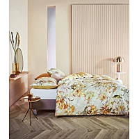 Dekbedovertrek Kardol Mellow Breeze Geel Satijn 260 X 200 / 220 Cm Extra Breed