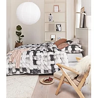 Dekbedovertrek Ariadne At Home Comfort Zwart Wit Katoen 240 X 200 / 220 Cm Lits Jumeaux