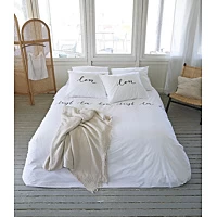 Walra Dekbedovertrek Lively Love 140x220 Wit