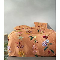 Essenza Feda Dekbedovertrek Van Katoensatijn 200TC Inclusief Kussenlopen Oranjebruin 597509010061242 Satijn
