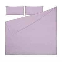 Kave Home Set Dileta Lila Dekbedovertrek, Hoeslaken, Kussenhoes GOTS Paars