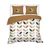 Dekbedovertrek Colored Leaves Oker Maat Lits Jumeaux (240x220 + 2 Kussenslopen) Dekbedovertrekken