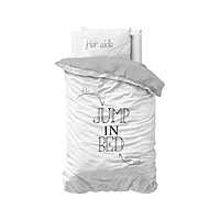 Y NOT Dekbedovertrek Met Slopen Jump In Bed Wit (Lits Jumeaux 240x200/220)