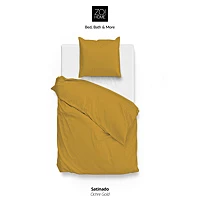 Zo!Home Satinado Dekbedovertrek 140 X 220 Cm Geel 3 Zo!Home Satinado Dekbedovertrek 140 X 220 Cm Geel - Afbeelding 3