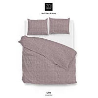 OUTLET: Zo!Home Dekbedovertrek Lino Katoen Paars 250x240 Cm Dekbedovertreksets NADUVI