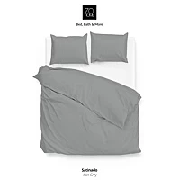 Zo!Home Satinado Dekbedovertrek 140 X 220 Cm Grijs ZOHS42-92-DBO 140 Satijn